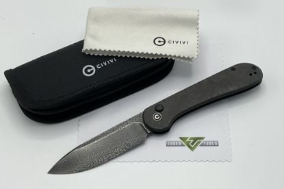 Civivi Button Lock Elementum Damascus