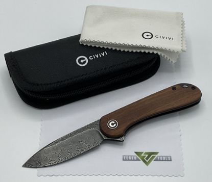 Civivi Elementum Wood Cuibourtia Damascus