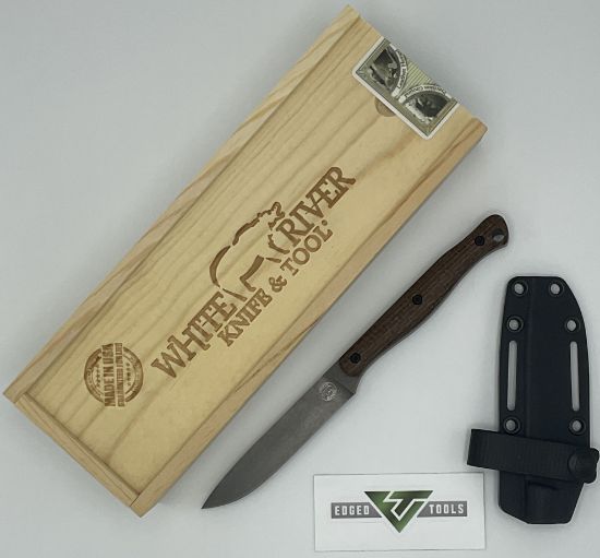 White River Knife - Exodus 4 Natural Burlap - Front